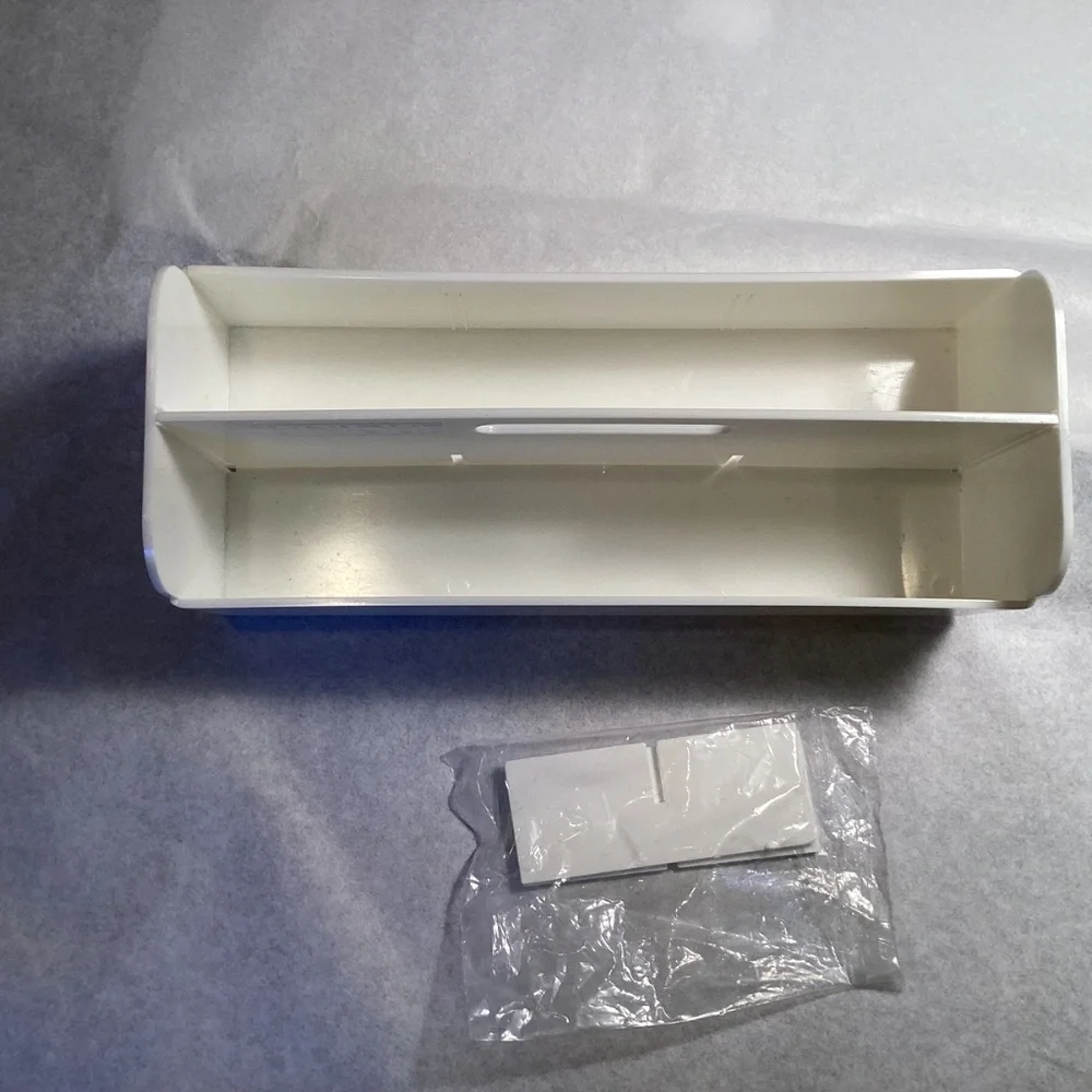 Vintage Clinique White Portable Makeup Caddy Tray Vanity Organizer Storage EUC
